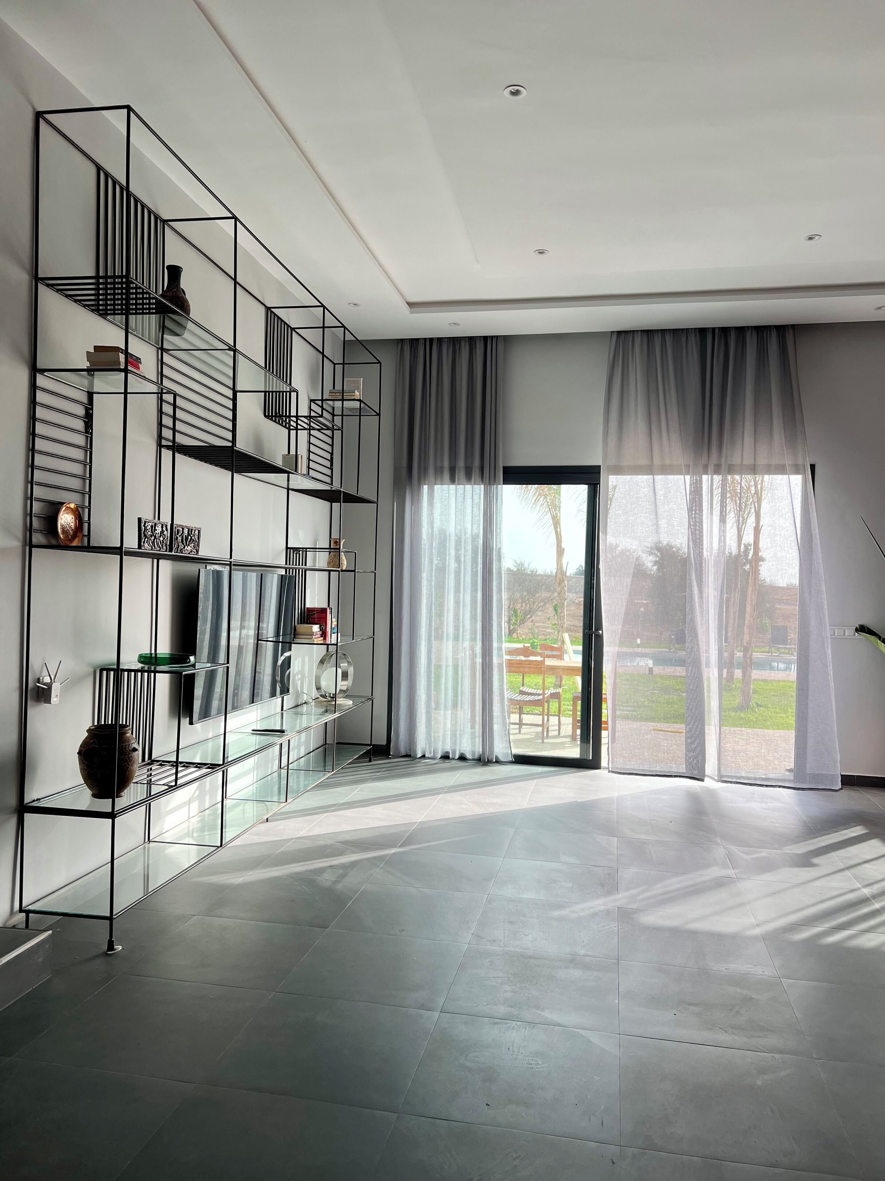 Luxury Villa, Balcony, Desert view | Living area