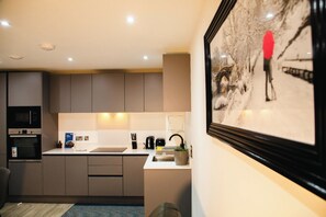 Microwave, oven, stovetop, dishwasher