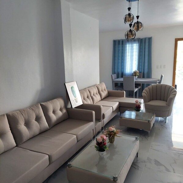 Living area - Condo near AILA (Santo Domingo East)