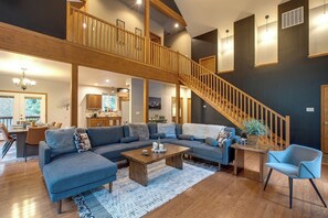 Ferienhütte, 3 Schlafzimmer, Raucher, Terrasse | Wohnzimmer