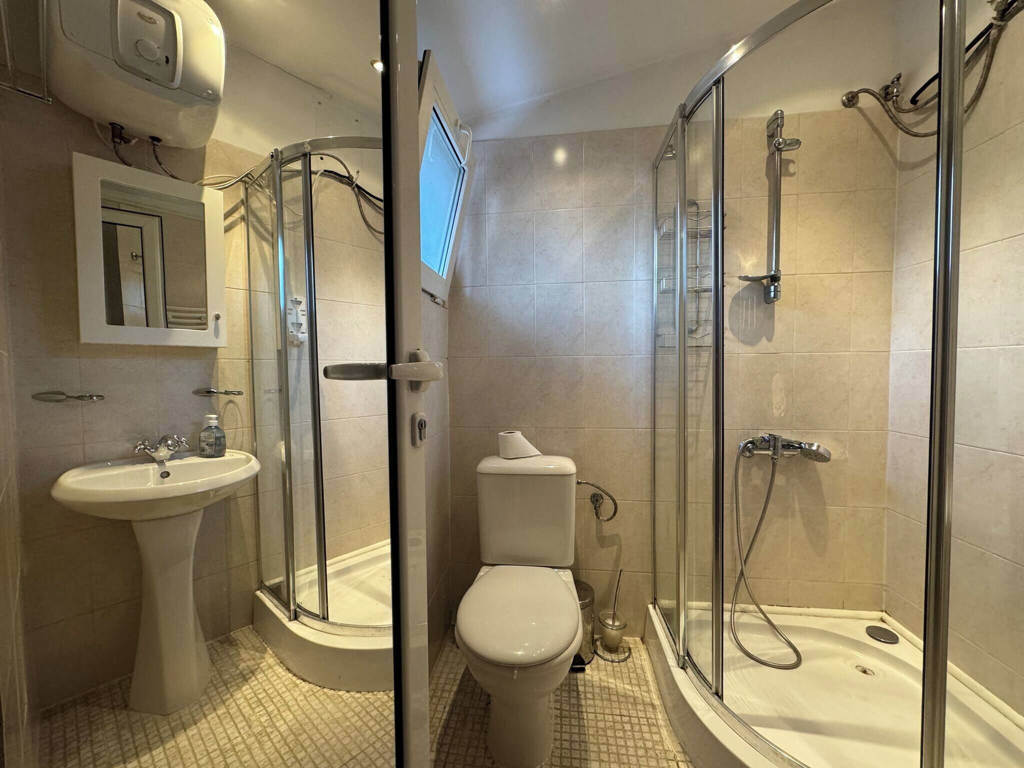 Chalet, 5 slaapkamers, terras, uitzicht op tuin | Badkamer
