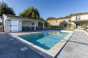 A heated pool