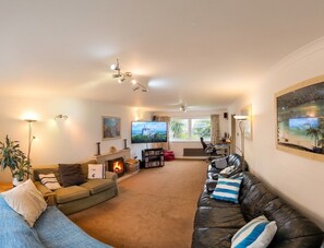 智能电视、壁炉、办公室、电脑显示器