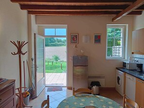 Fridge, microwave, dishwasher, highchair