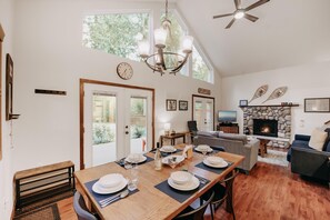 Cabin, 3 Bedrooms, Smoking, Patio | Dining room - Mt Baker Rim Cabin 24 - Hot Tub, Wifi, Air Conditioning, Sleeps 8 (Deming)