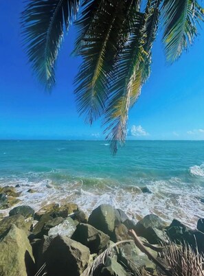 Sun-loungers, beach towels