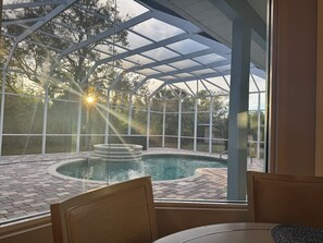 Outdoor pool, a heated pool