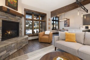 Smart TV, fireplace, video games