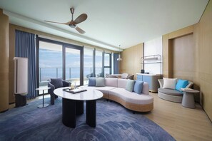 Deluxe Suite, 1 Katil Raja (King), Balcony, Ocean View | Ruang tamu