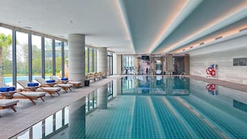 Indoor pool, seasonal outdoor pool