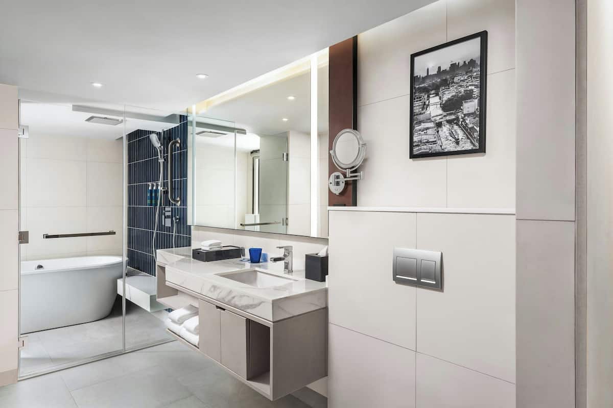 Ducha, cabezal de ducha tipo lluvia, artículos de tocador gratuitos