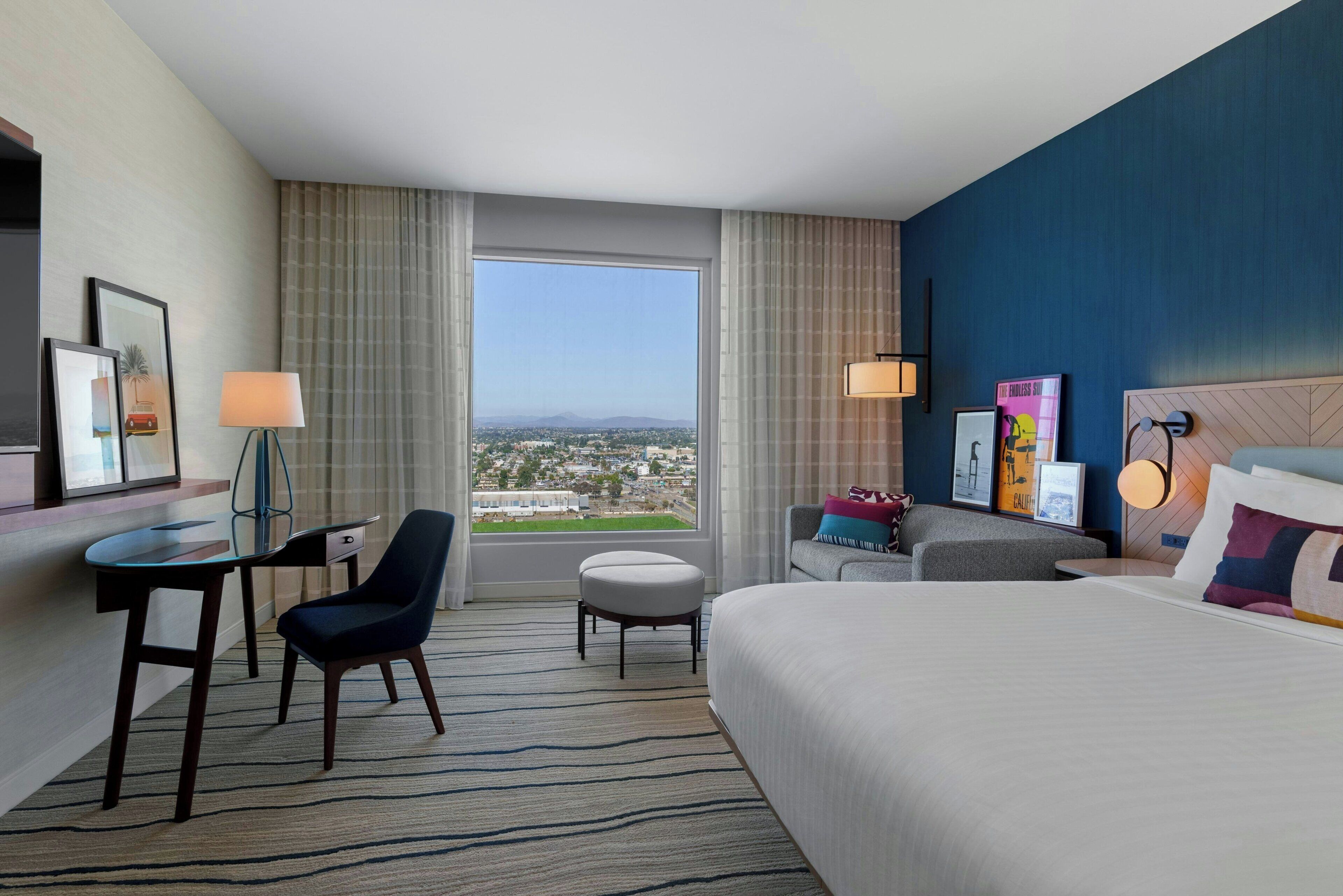 Chambre, 1 très grand lit et 1 canapé-lit (View) | Literie de qualité supérieure, bureau