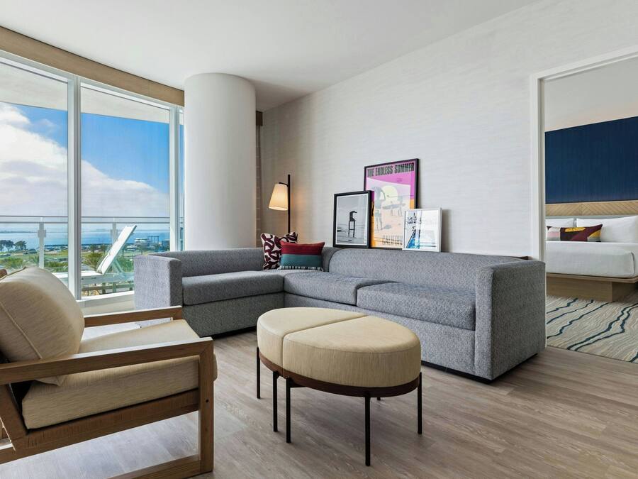 Executive Suite, 1 Bedroom, Bay View | Living room | 65-inch flat-screen TV with cable channels, streaming services