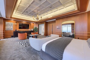 Luxury-Studiosuite, 1 King-Bett, Kühlschrank, Stadtblick