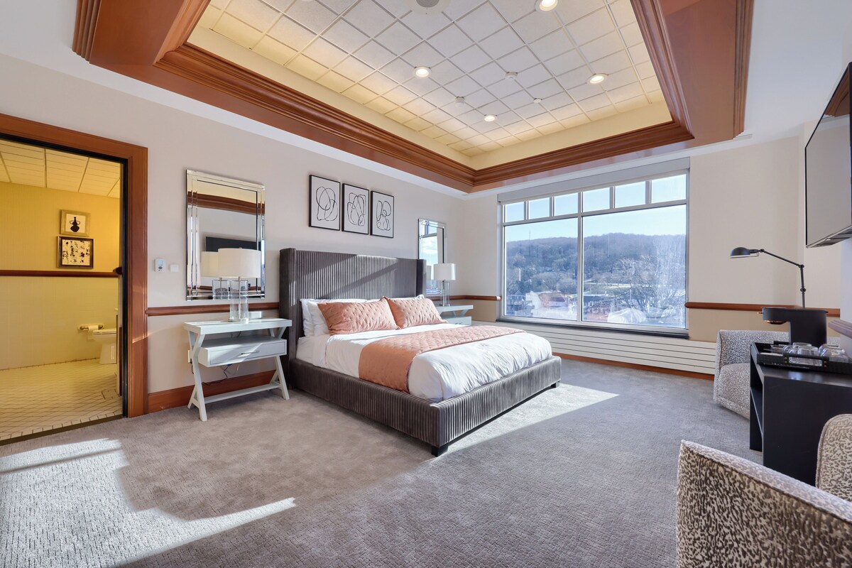 Luxury Suite, 1 King Bed, Refrigerator, City View | Laptop workspace, iron/ironing board, free WiFi