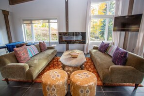 TV connectée, cheminée