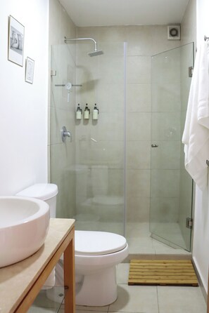 Shower, hair dryer, towels, soap - Lovely 3BR flat in Roma Norte w/2 Balconies (Ciudad de México)