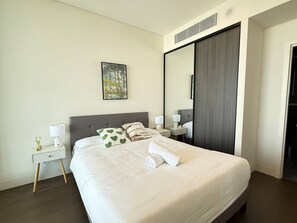 2 slaapkamers, een strijkplank/strijkijzer, wifi, beddengoed
