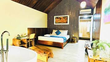 2 soveværelser, egyptiske bomuldslagner, premium-sengetøj, dundyner