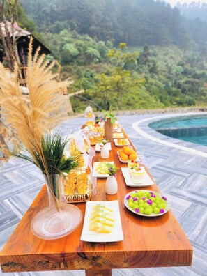 2 outdoor pools, free pool cabanas, pool umbrellas - Tram Tau Eco Garden Resort & Hot spring (Tram Tau)