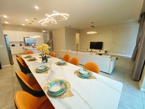Dining - Group Reception/Two Villas/24BR 24BA/60 ppl/pool/pool table/near by Disney (Kissimmee)
