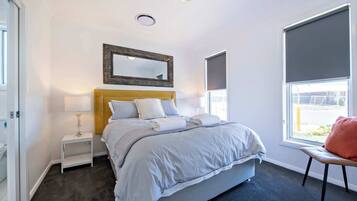 3 bedrooms, desk, iron/ironing board, travel cot