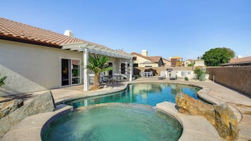 Een verwarmd zwembad