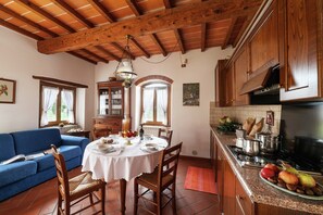 Dining - Farmhouse in Poppi with Pool & Valley Views (Poppi)