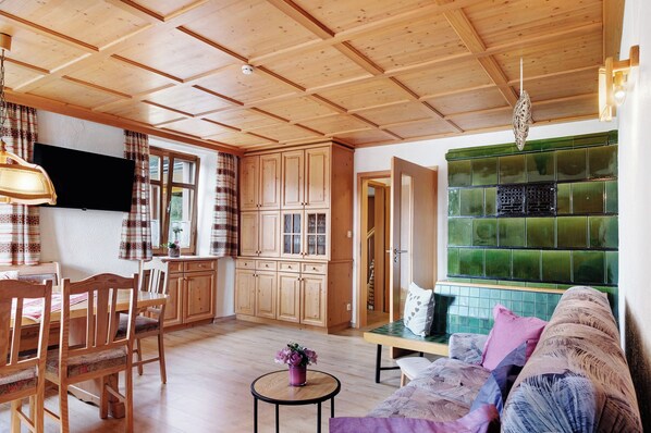 TV, fireplace, DVD player, stereo