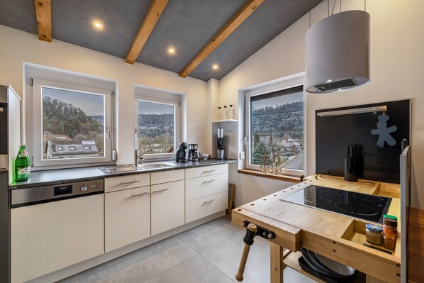 Fridge, oven, stovetop, dishwasher