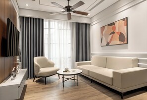 デラックス アパートメント シティビュー | リビング エリア