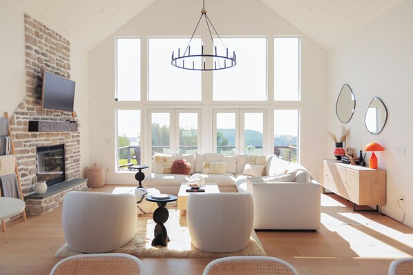 Smart TV - House on the Hill: Modern Retreat with Sauna, Hot Tub + Fire Pit (Callicoon)