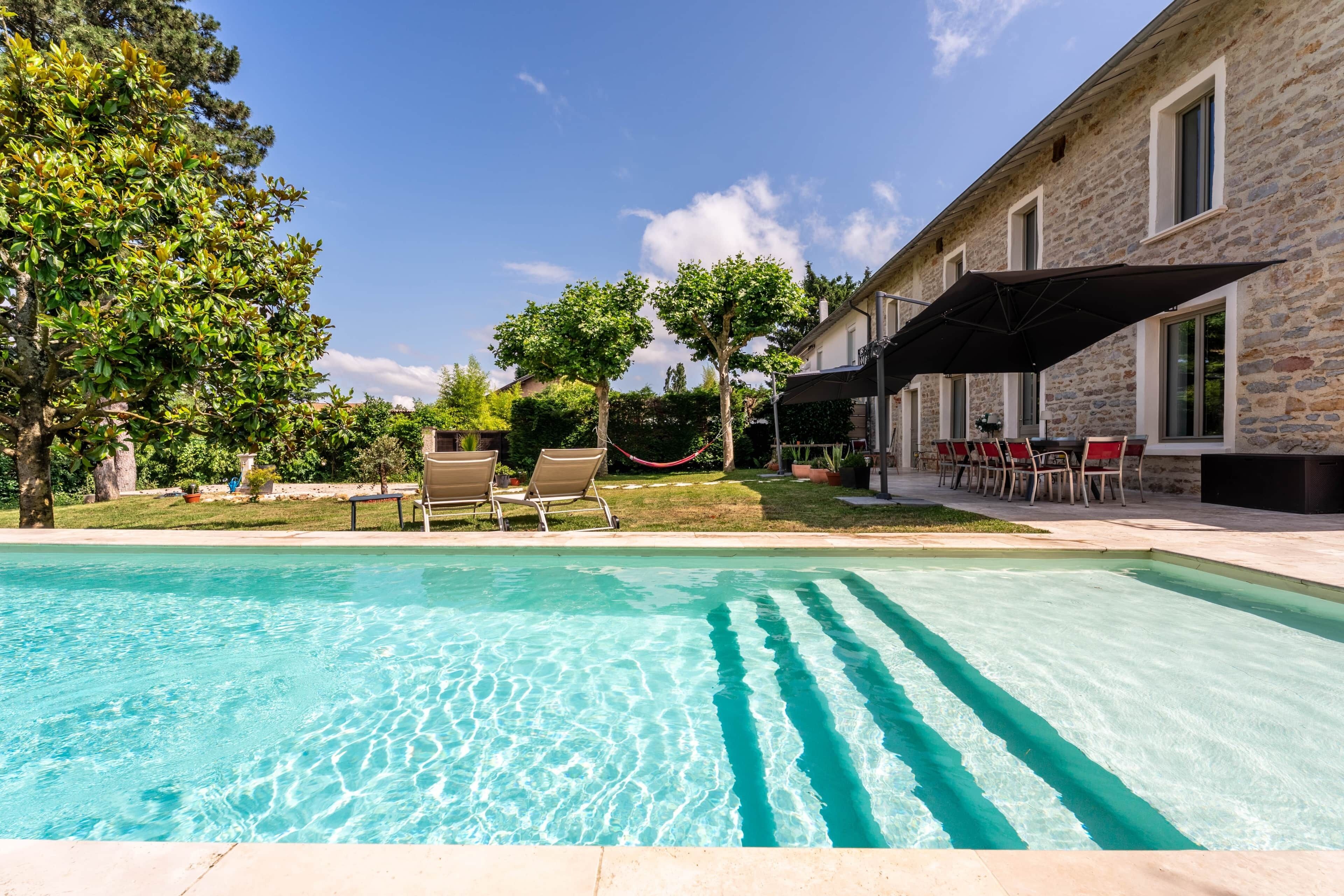 A heated pool