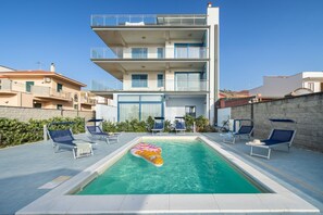 Pool - Terraces of Orlando, app. Turquoise, pool view (Capo d'Orlando)