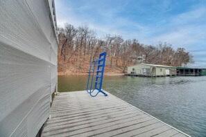 House (2 Bedrooms) | Interior - Boat Dock & Deck: Waterfront Cabin on Grand Lake (Afton)