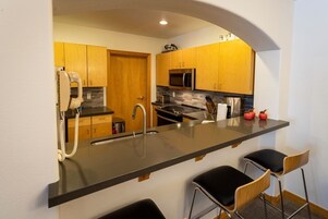 Condo, 1 Bedroom | Private kitchen | Coffee/tea maker, fridge, oven, toaster