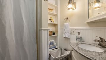 Hair dryer, towels