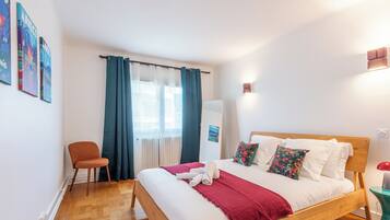 2 bedrooms, iron/ironing board, travel crib, WiFi