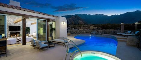 A heated pool