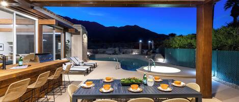 A heated pool