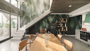 Executive Penthouse, Patio, City View | Living area | TV