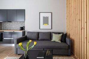 Apartment with Terrace | Living area | 43-inch Smart TV with digital channels, Netflix, streaming services