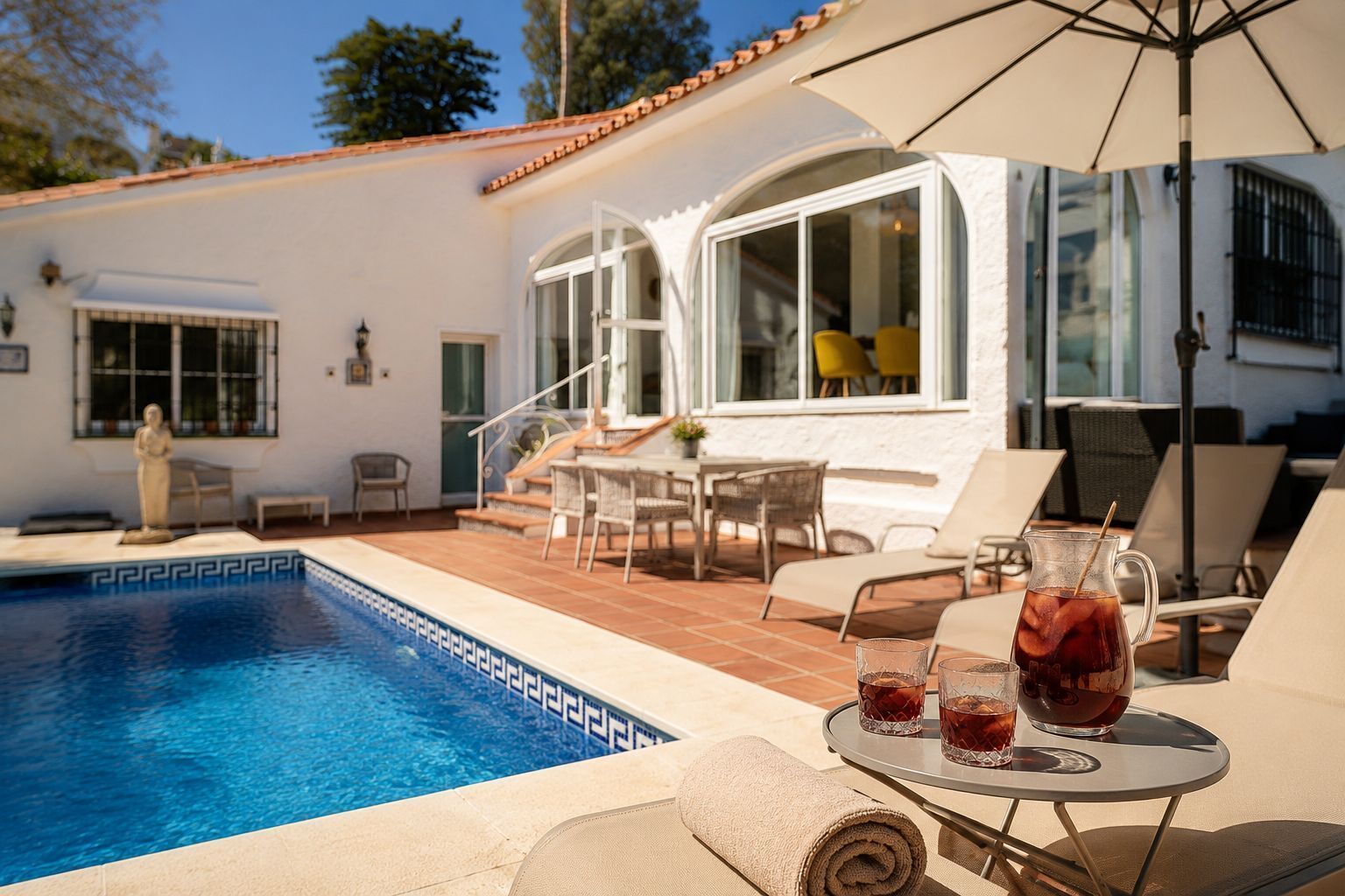 A heated pool