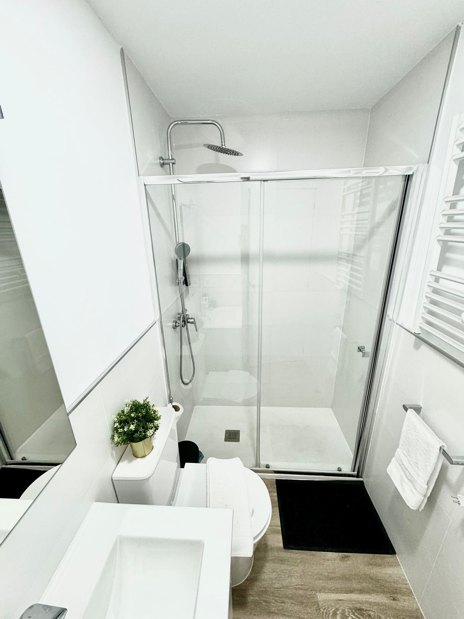 Apartamento, 2 quartos | Banheiro | Chuveiro, toalhas de banho, sabonete, shampoo