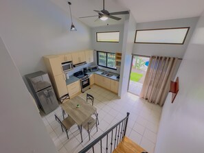Fridge, microwave, oven, coffee/tea maker - Sea Bird #3 Spacious 2-Level Loft with Terrace & Pool Access (Playas del Coco)