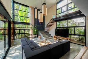 TV, stereo, offices - Casa Kefi - 6BR Villa | Pool, Chef, Concierge, 5min to beach + Gated Community (Tulum)