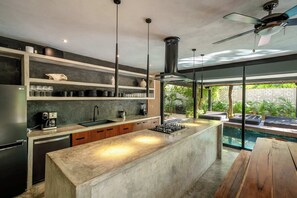 Fridge, microwave, oven, stovetop - Casa Kefi - 6BR Villa | Pool, Chef, Concierge, 5min to beach + Gated Community (Tulum)