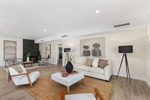 Smart TV, fireplace, ping pong, printers