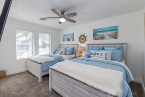 4 bedrooms, iron/ironing board, WiFi, bed sheets