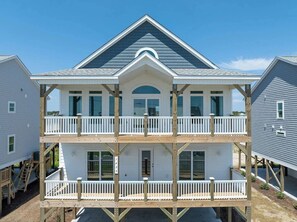 Exterior - Beach Home w/ Pool|Hot Tub,Sauna,Firepit,Infinity Game Table,BBQ & EV Charger (North Topsail Beach)